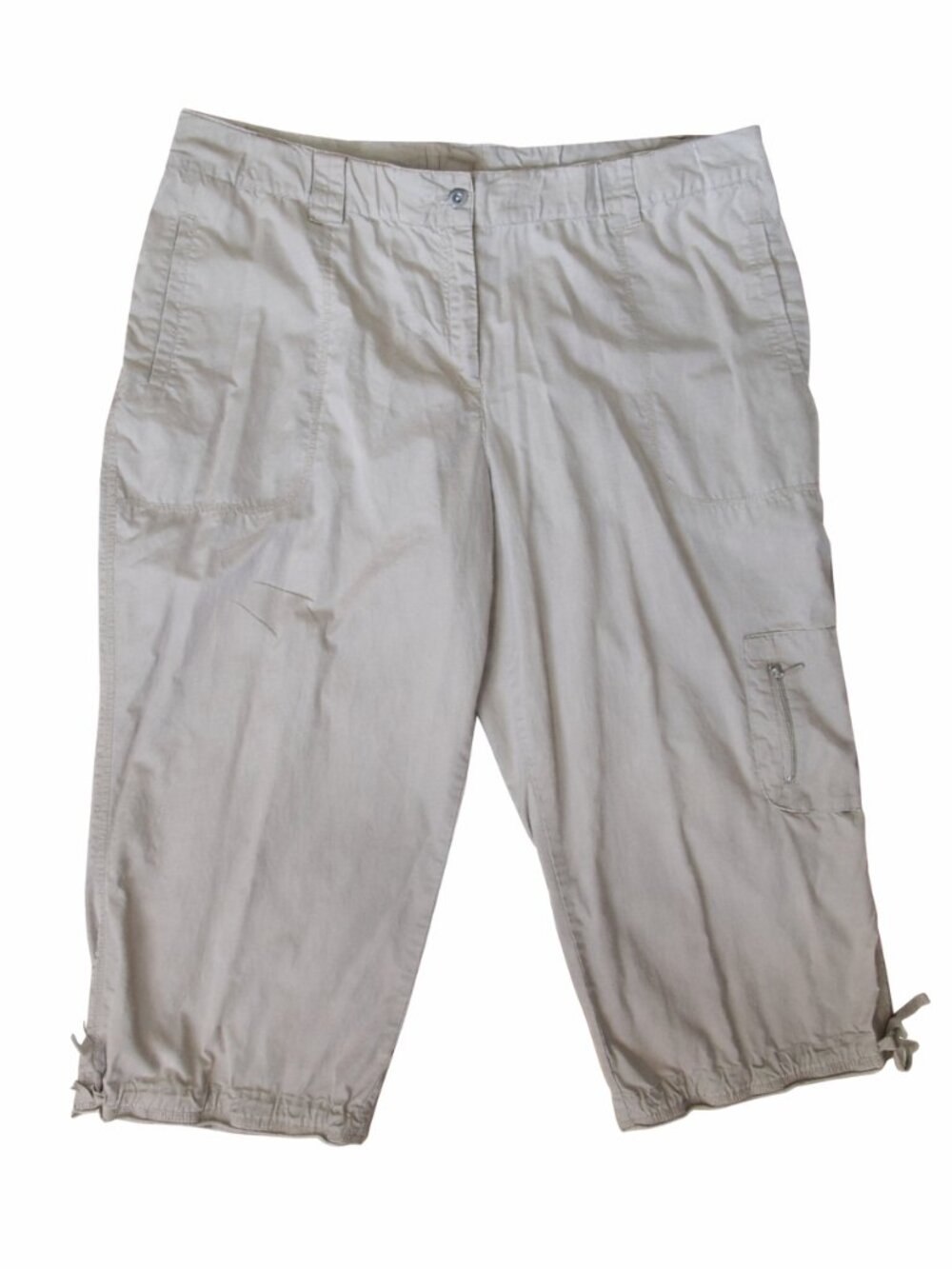 J.Jill 100% Cotton Capri Cargo Pants Khaki | 18P